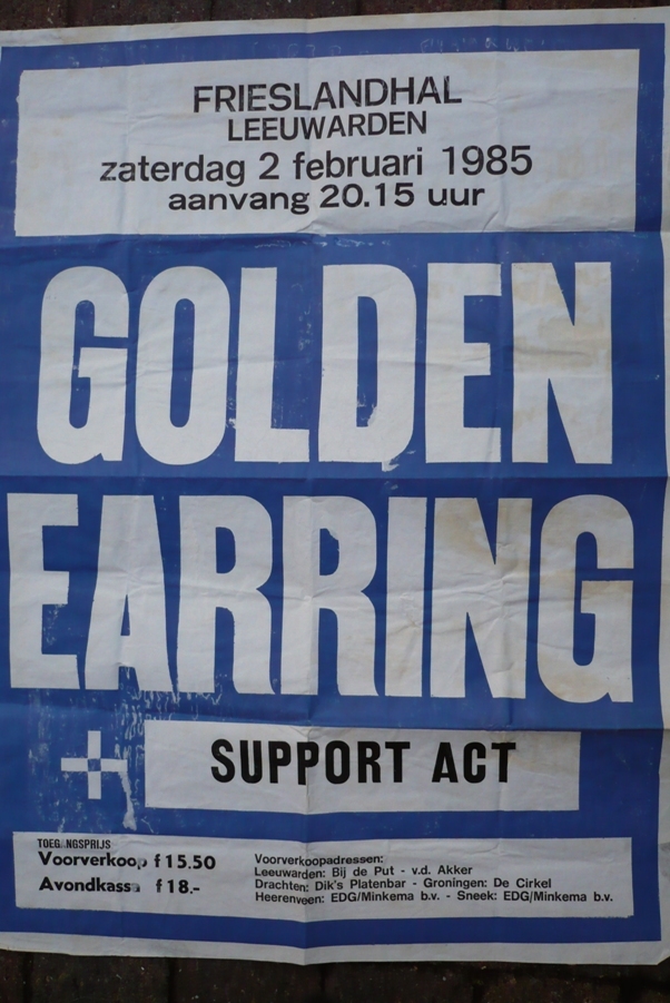 Golden Earring show poster February 02 1985 Leeuwarden - Frieslandhal